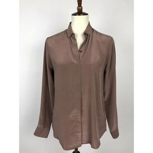 Everlane Silk Button Down Top Blush